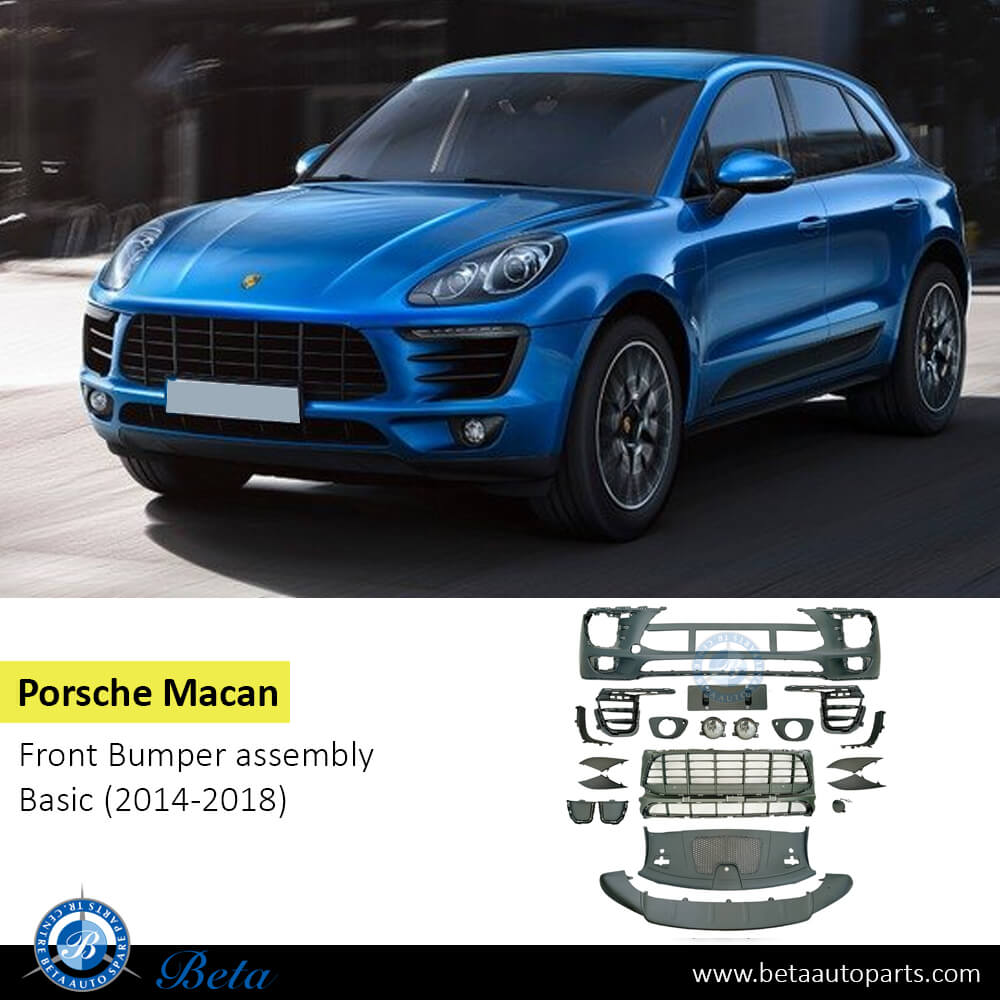 Porsche Macan (2014-2018), Front Bumper Basic, China, 95B807221AG2X Porsche Macan (2014-2018), Front Bumper Basic, China, 95B807221AG2X